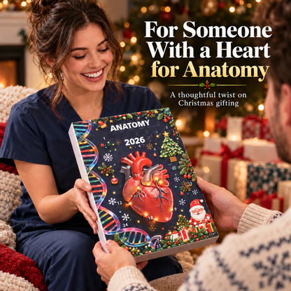 🎄 Anatomy Christmas Advent Calendar – 🎁Unique Organ-Shaped Ornaments & Holiday Surprises for Nurses, Medical Students & Science Lovers