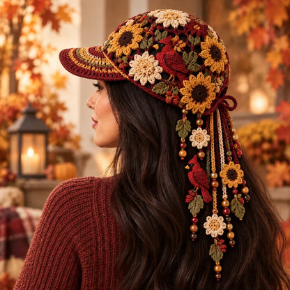 🔥Last Day 49% OFF 🍂 Women’s Handcrafted Crochet Autumn Bloom Cap | 6 Designs