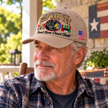 🇺🇸 Gulf War Veteran Tribute Cap — Desert Storm & Desert Shield