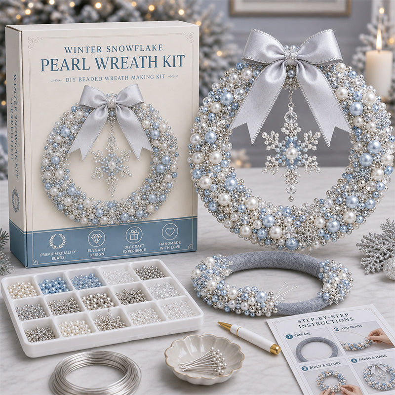💎🎀Kit de guirnalda navideña de cuentas DIY – Crea tu propia decoración de puerta festiva