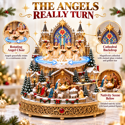 ✨ Heavenly Angel Choir - Lighted & Rotating Christmas Nativity Village