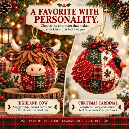 🧘Relaxing & Beginner-Friendly- 🎄Cozy Patchwork Christmas Ornament Collection✨Relaxing DIY Craft to Create Stunning Christmas Artwork