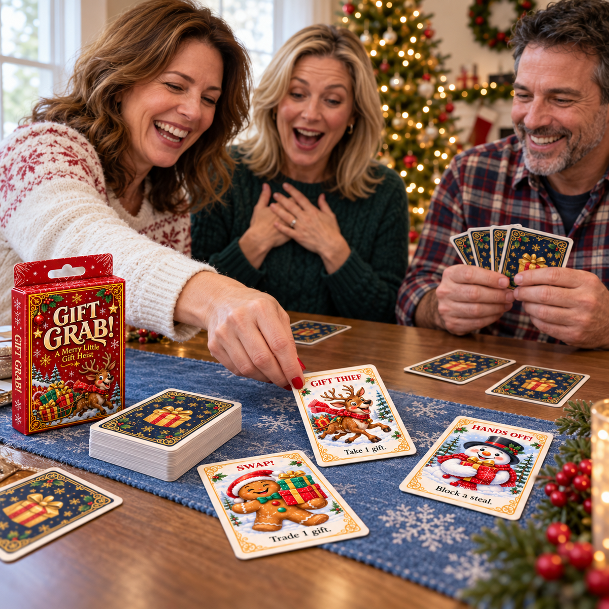 🎄GIFT GRAB! Christmas Party Card Game – 🎁A Merry Little Gift Heist