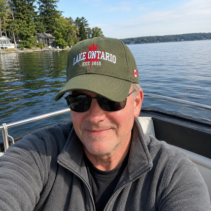🍁Lake Ontario Forever – Heritage Embroidered Cap(❤Ultra-Breathable & Lightweight Comfort & Unisex Fit)