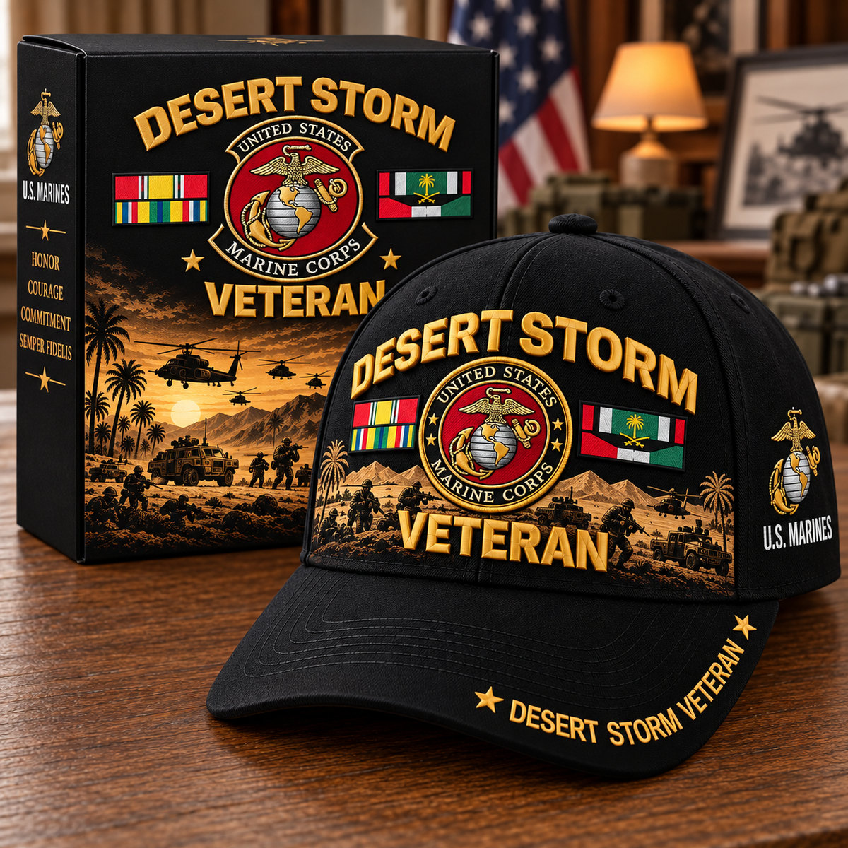 🏆Last Day Promo: 45% OFF! 🏜️Desert Storm Veteran Tribute Cap （1991–2026 -35TH ANNIVERSARY）