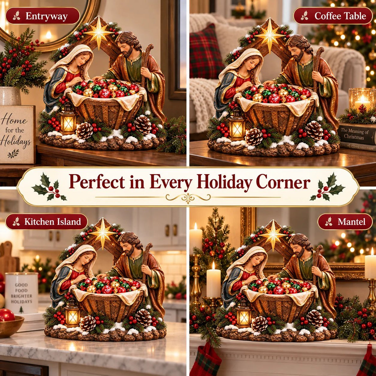 ⏳ Last Day 49% OFF – ✝️ Bethlehem Blessing Bowl™ | Lighted Nativity Christmas Treat Bowl 🎄