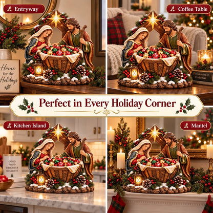 ⏳ Last Day 49% OFF – ✝️ Bethlehem Blessing Bowl™ | Lighted Nativity Christmas Treat Bowl 🎄