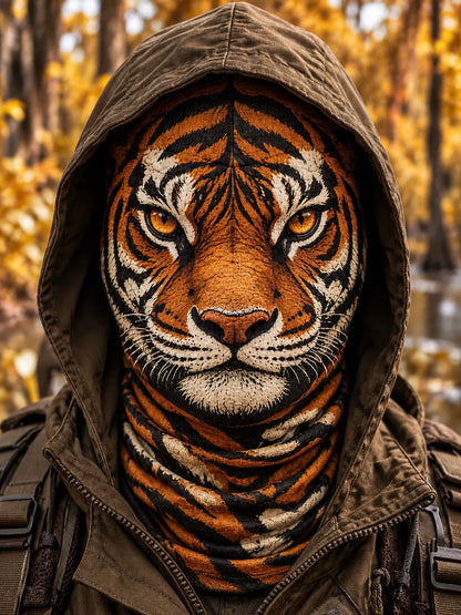 🐯Wild Roar™ Realistic Tiger Face Ski Mask – Full-Face Winter Balaclava for Skiing