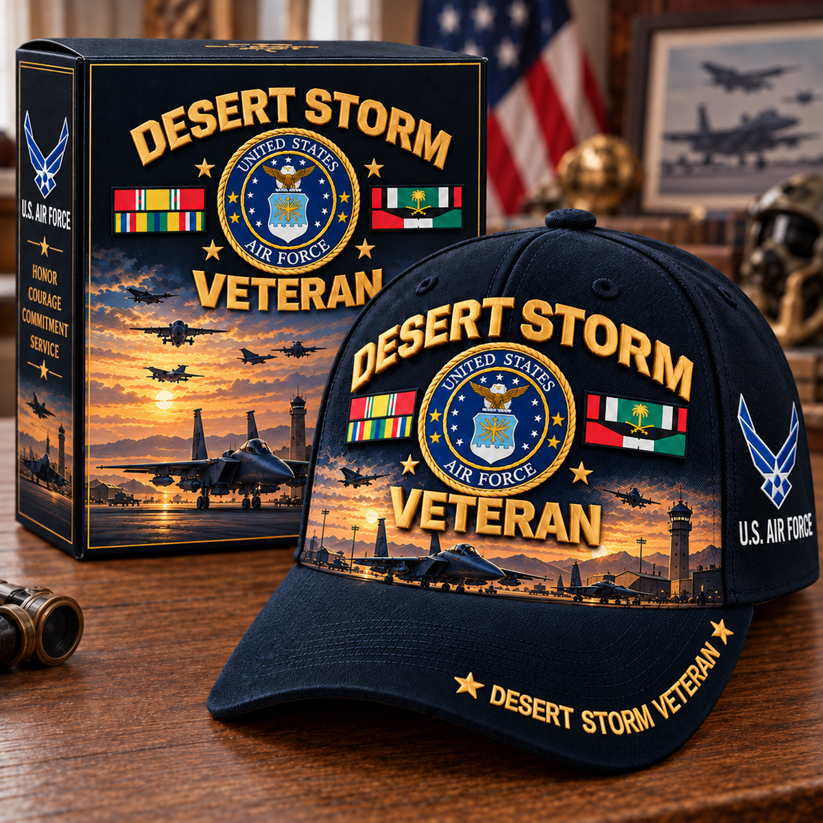 🏆Last Day Promo: 45% OFF! 🏜️Desert Storm Veteran Tribute Cap （1991–2026 -35TH ANNIVERSARY）