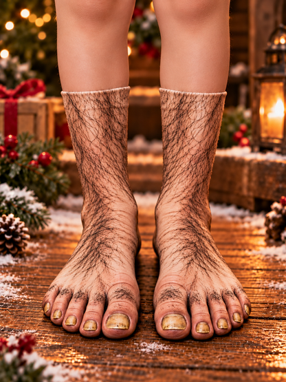 3D Wild Feet Christmas Creature Illusion Socks – Funny Costume Gift for Kids & Adults