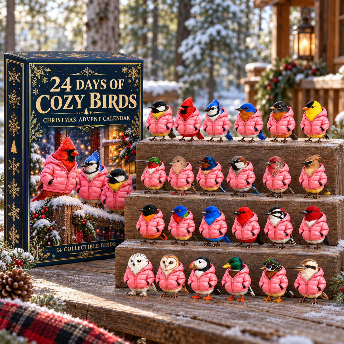 🐦🧥 Cozy Birds™ Christmas Advent Calendar – 24 Collectible Bird 😂💕