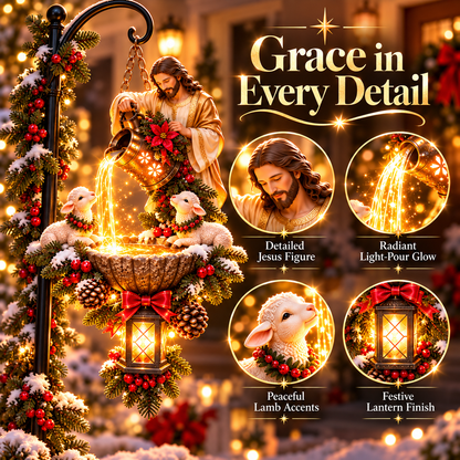 🔥Last Day 50% OFF-✝️ Pouring His Love — Jesus & Lambs Christmas Hanging Light