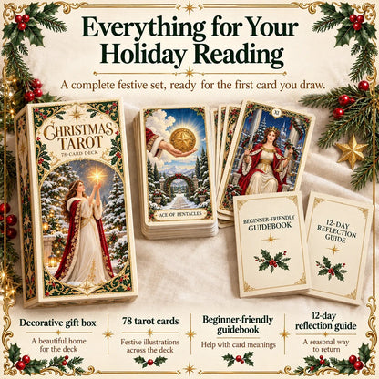 🔥The Enchanted Holiday Tarot – 78 Cards & 12 Days of Rituals🎉