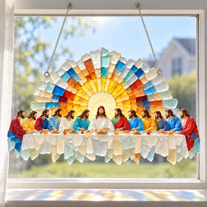 ✨ Grace in Light™ Last Supper Suncatcher 🌊☀️