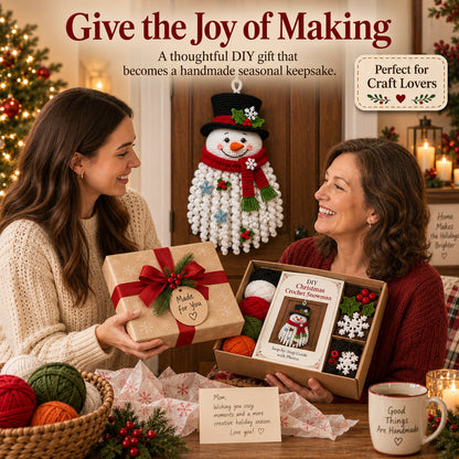 🧘Relaxing & Beginner-Friendly- 🧶DIY Christmas Crochet Door Décor Kit(🎄Create Stunning Christmas Artwork)