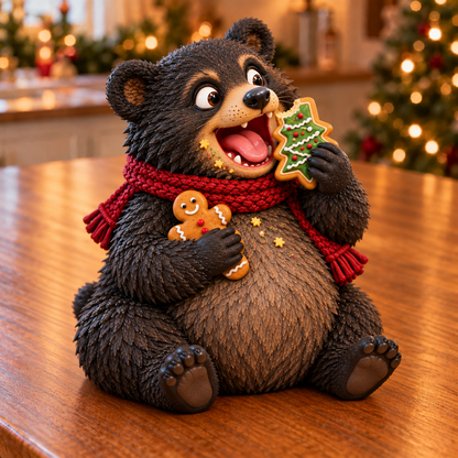 🎄🍪 Christmas Cookie Bandits – Funny Animal Figurine Collection