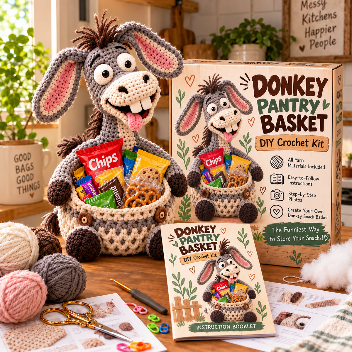 😂Quirky Crochet Animal Snack Baskets – Fun & Functional Decor