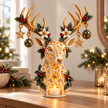✨ Christmas Starlight Reindeer Candle Holder