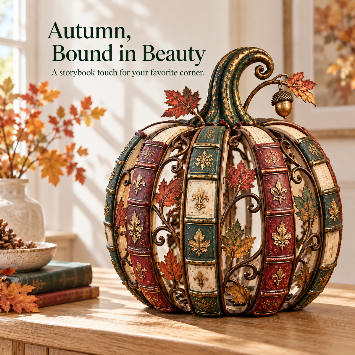 🎃Once Upon an Autumn – Book Pumpkin Lantern✨