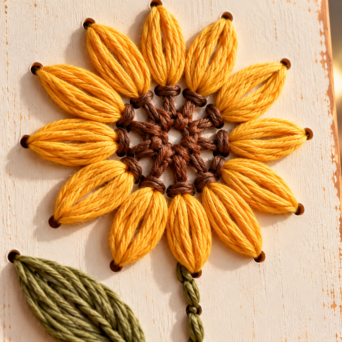 🌻✨Bloom & Create DIY Floral Yarn Art Plaque Kit - A Handmade Keepsake from the Heart❤️