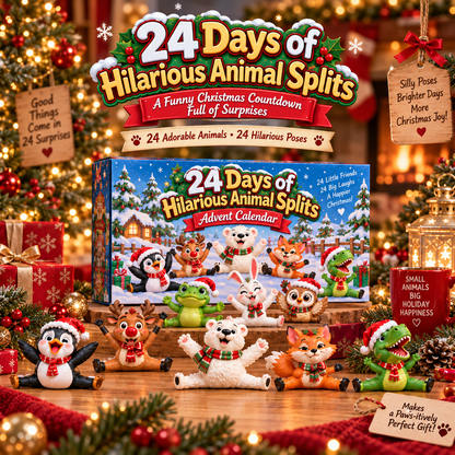 ✨24 Days of Hilarious Animal Splits™ Advent Calendar – Funny Christmas Animal Figurines