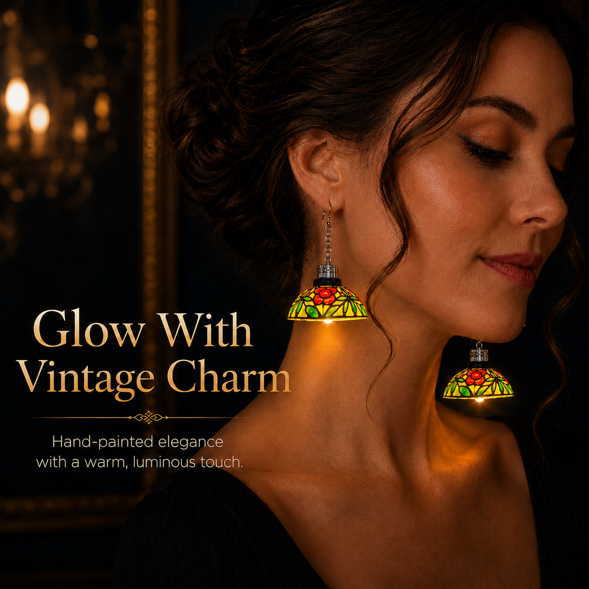 Handmade Vintage Light-Up Chandelier Earrings (Same As Video) - Only 11 Left