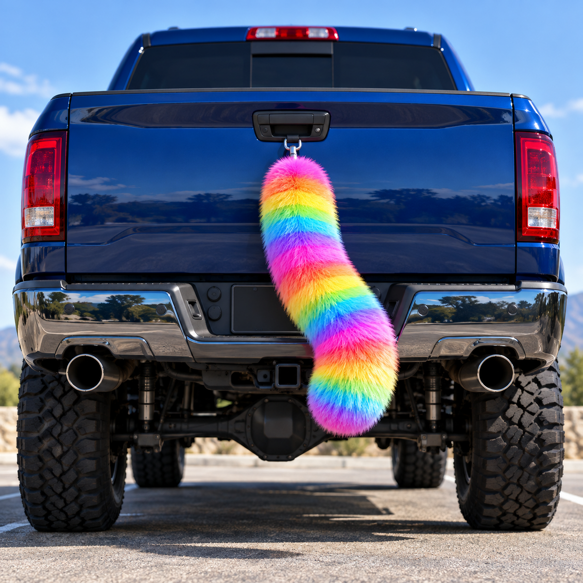 🚙Wild Ride™ Furry Truck Tail –🤣 Funny Plush Tailgate Accessory