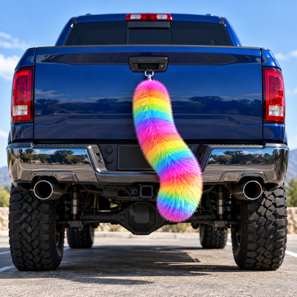 🚙Wild Ride™ Furry Truck Tail –🤣 Funny Plush Tailgate Accessory