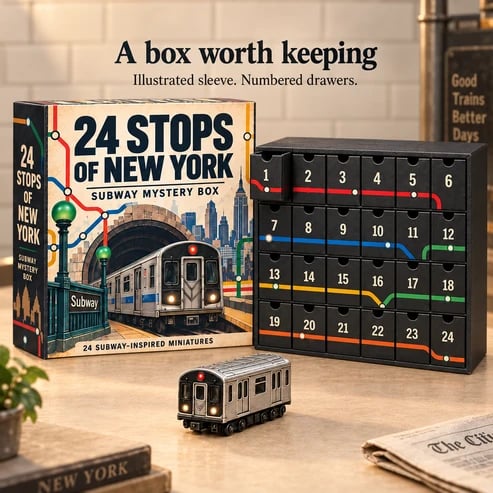 🚇3D Miniatures 24 Stops of New York – 🗽Subway Mystery Advent Calendar