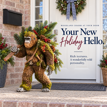 🎄 Woodland Bigfoot – Lighted Christmas Porch Decor