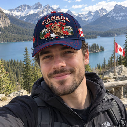 🍁Canada 160th Anniversary 1867–2027 – Heritage Embroidered Cap