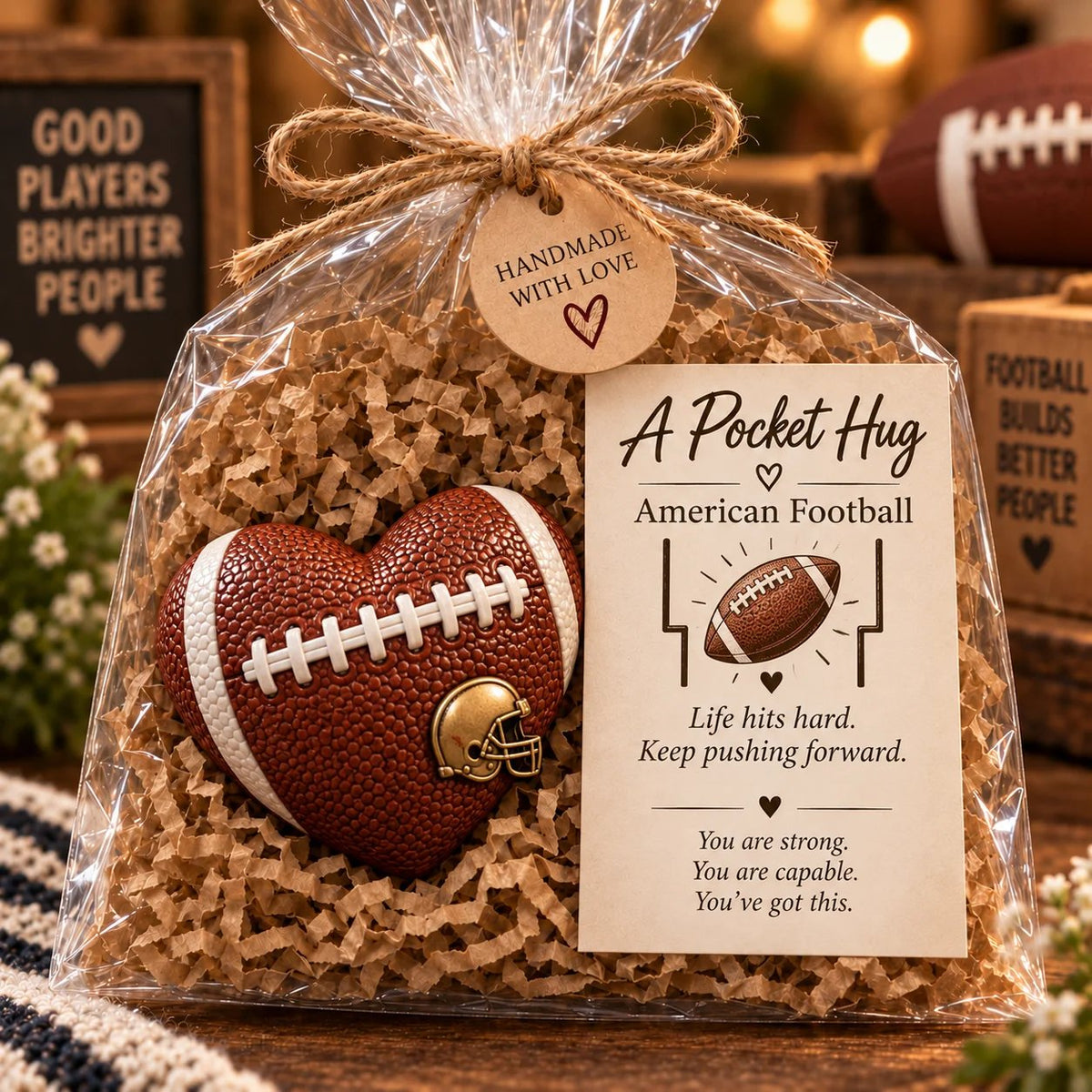 🏆 Sports Pocket Hug –❤️Inspirational Keepsake Gift for Athletes & Sports Lovers
