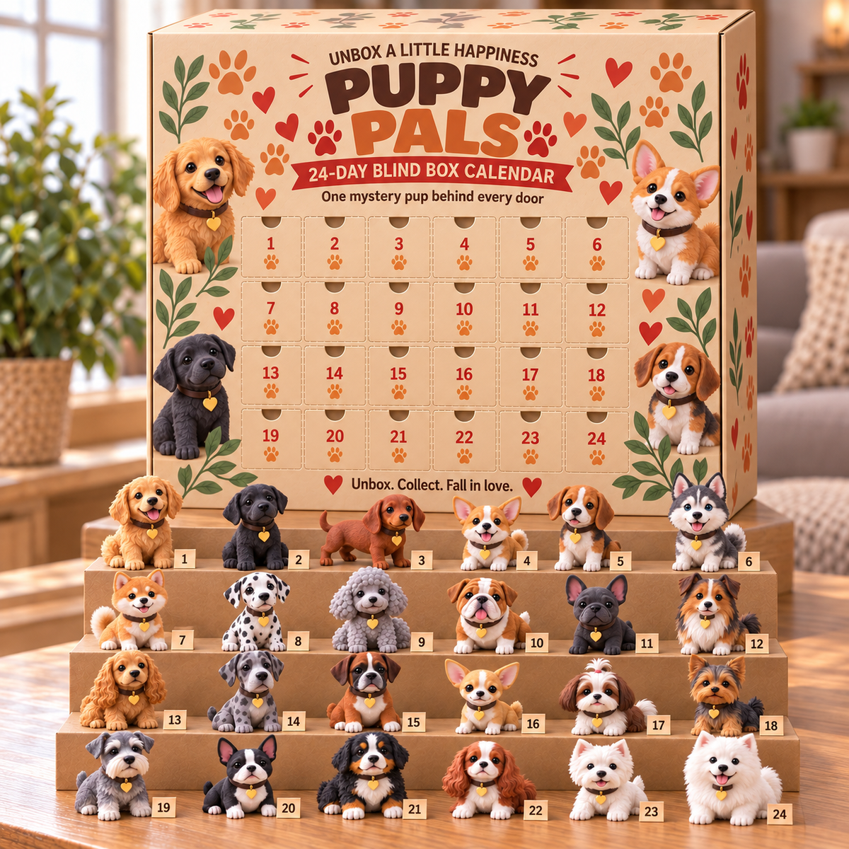🐶 Puppy Pals™ – 24-Day Dog Advent Calendar 🎄