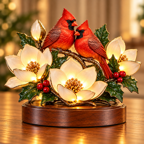 ✨Cardinal Whispers™ – Red Cardinal Floral Blessing Keepsake Figurine