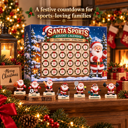 🎅🚴Santa Sports Advent Calendar – 24 Days of Mini Sports Santas⛹️🏌️