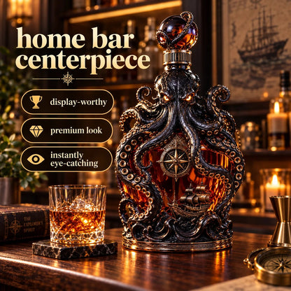 🥃Dark Abyss Kraken Decanter – Sculpted Collector Bottle for Home Bar & Gifting