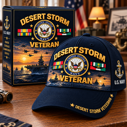 🏆Last Day Promo: 45% OFF! 🏜️Desert Storm Veteran Tribute Cap （1991–2026 -35TH ANNIVERSARY）