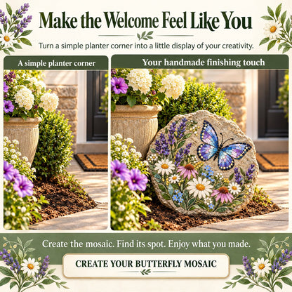 🔥Butterfly & Wildflower Mosaic Craft Kit🦋