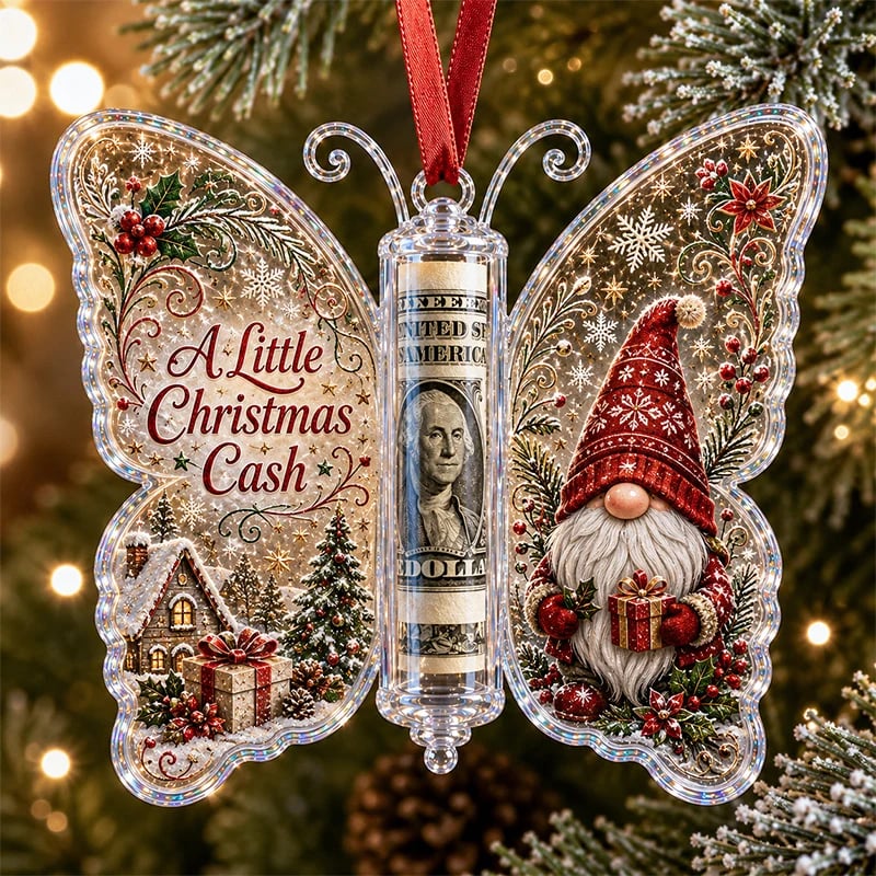 🦋💵 Adorno Mariposa Regalo Dinero de Navidad – Portadinero de Recuerdo Festivo 🎄✨