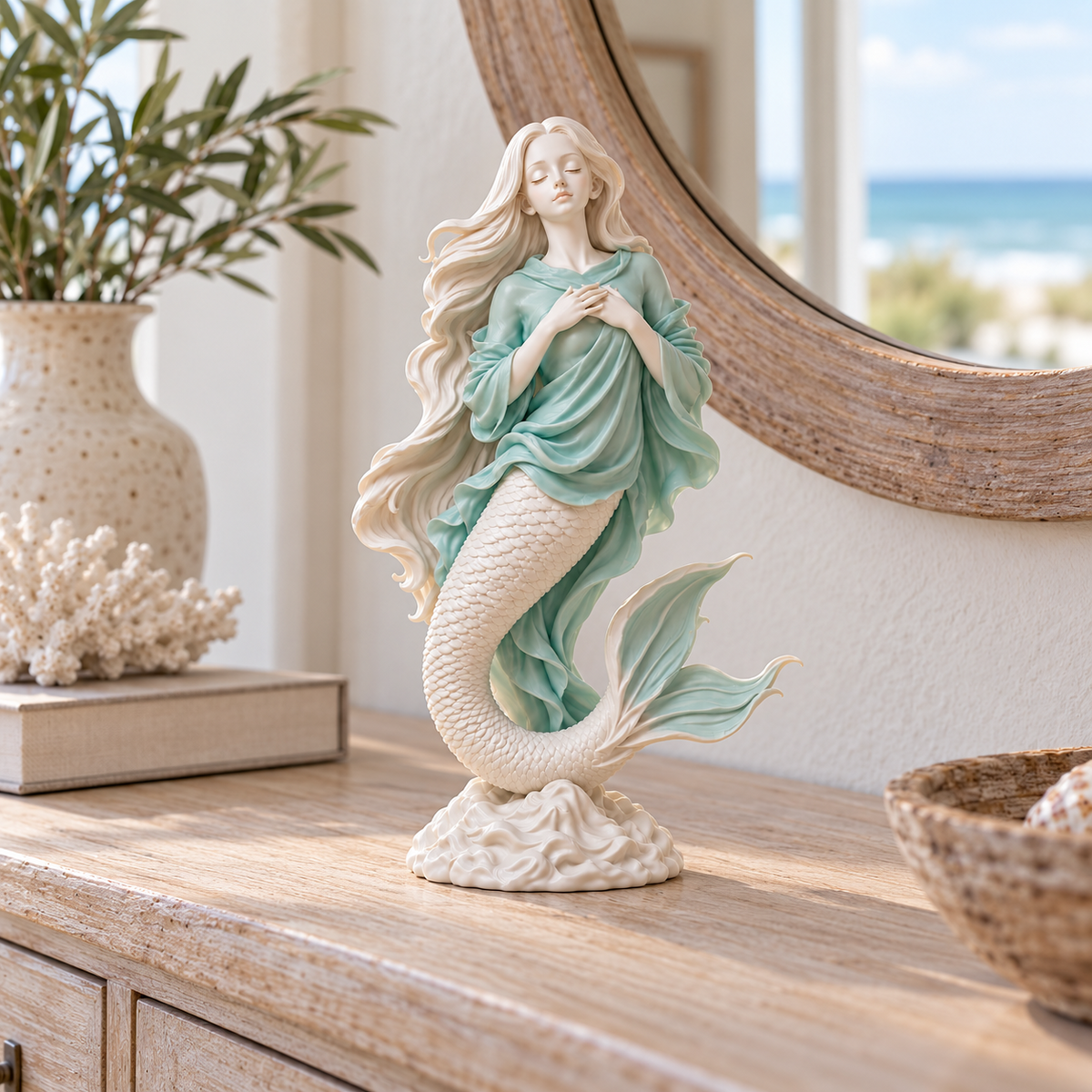 🔥Lunar Tide Mermaid Sculpture -✨Elegant Home Décor & Gift-Ready Art Piece