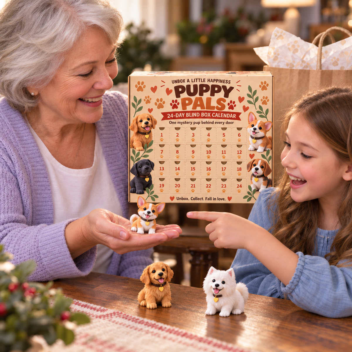 🐶 Puppy Pals™ – 24-Day Dog Advent Calendar 🎄