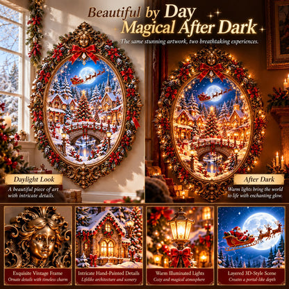 ✨Enchanted Christmas Village™ – Magical Lighted Christmas Wall Art