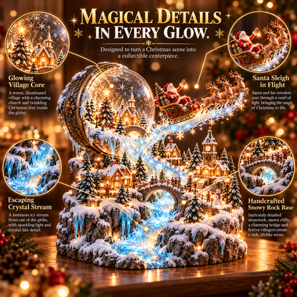 🎄✨ Christmas Magic Collection™ – Illuminated Santa Sleigh & Christmas Village Decor