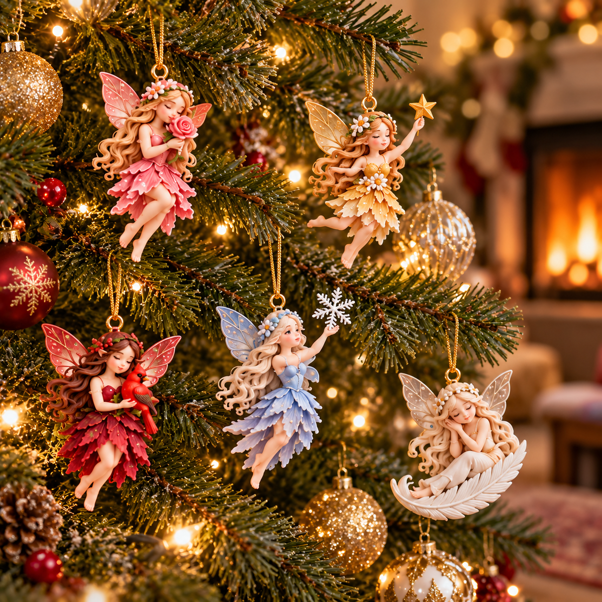 🧚‍♀️✨Enchanted Fairies 24-Day Advent Calendar – 24 Unique Fairy Hanging Ornaments