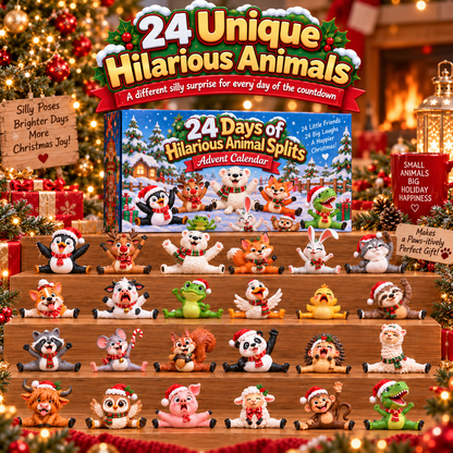 ✨24 Days of Hilarious Animal Splits™ Advent Calendar – Funny Christmas Animal Figurines