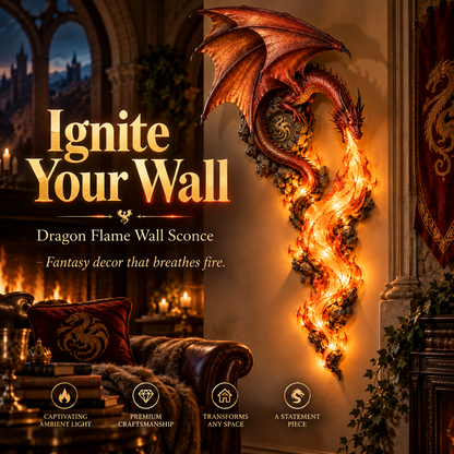 🔥😍Fiery Dragon Wall Sconce – A Bold Fantasy Accent for Your Home