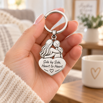 ❤️ Side by Side™ Friendship Keychain – Heart to Heart Best Friends Gift