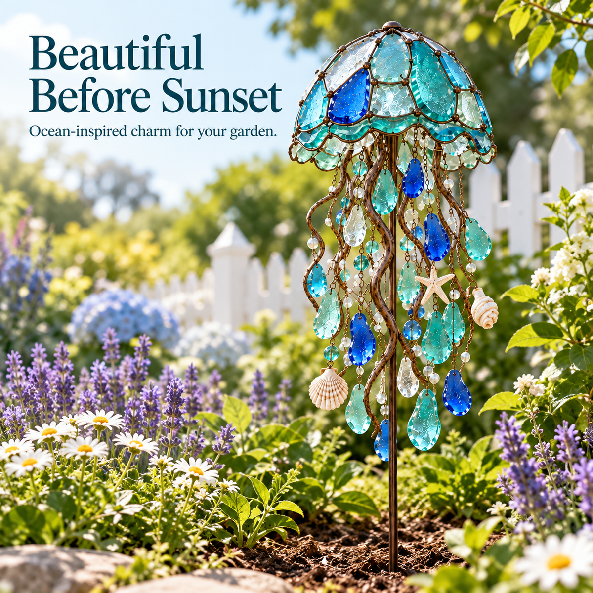 🌊✨Ocean Whispers – Solar Jellyfish Garden Light