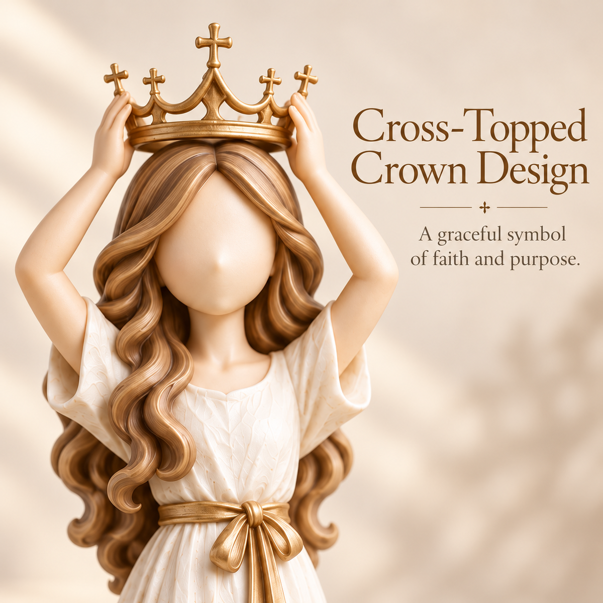 🔥😍Crowned With Grace – Faith-Inspired Woman Figurine