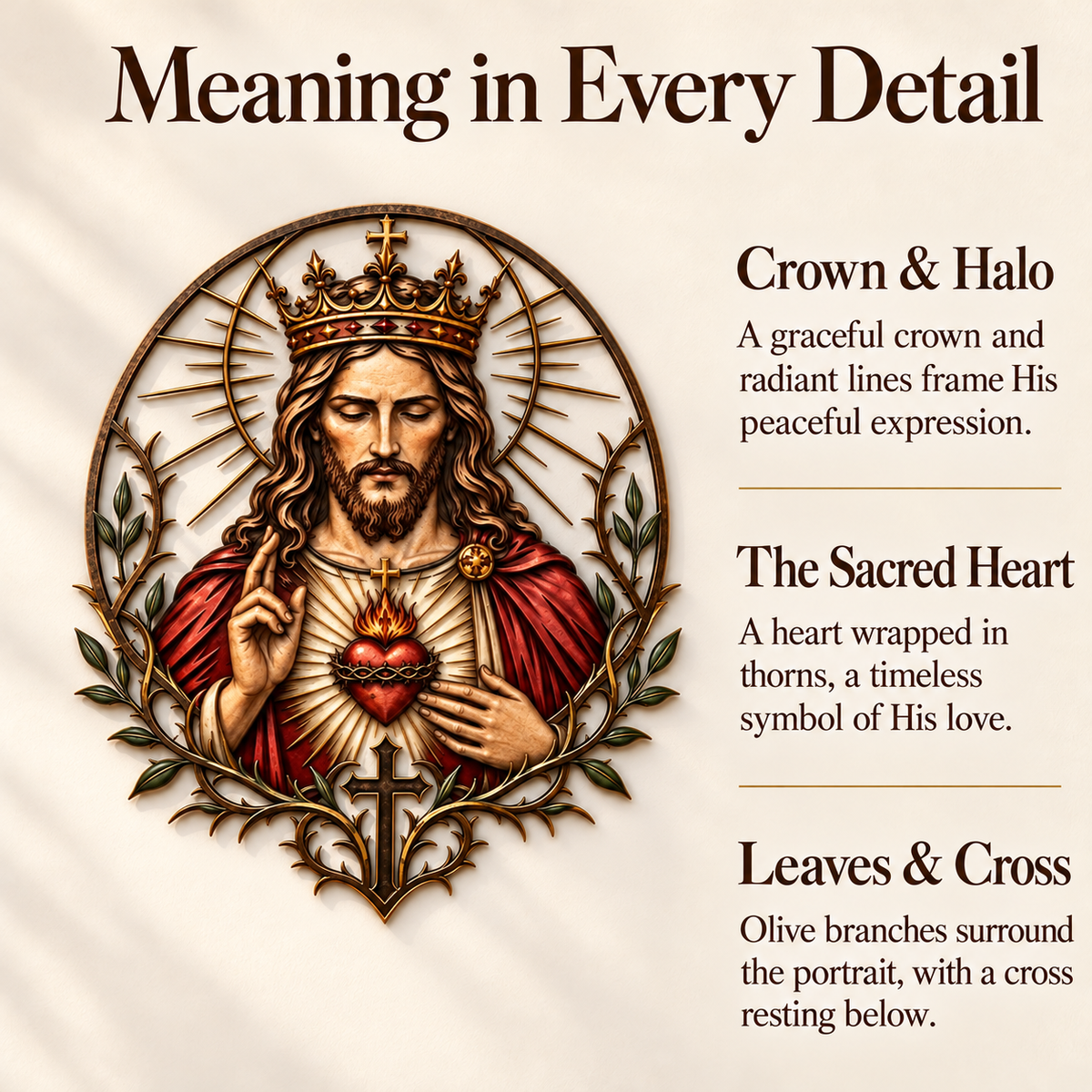 ✝️🙏Sacred Heart of Jesus Metal Wall Art